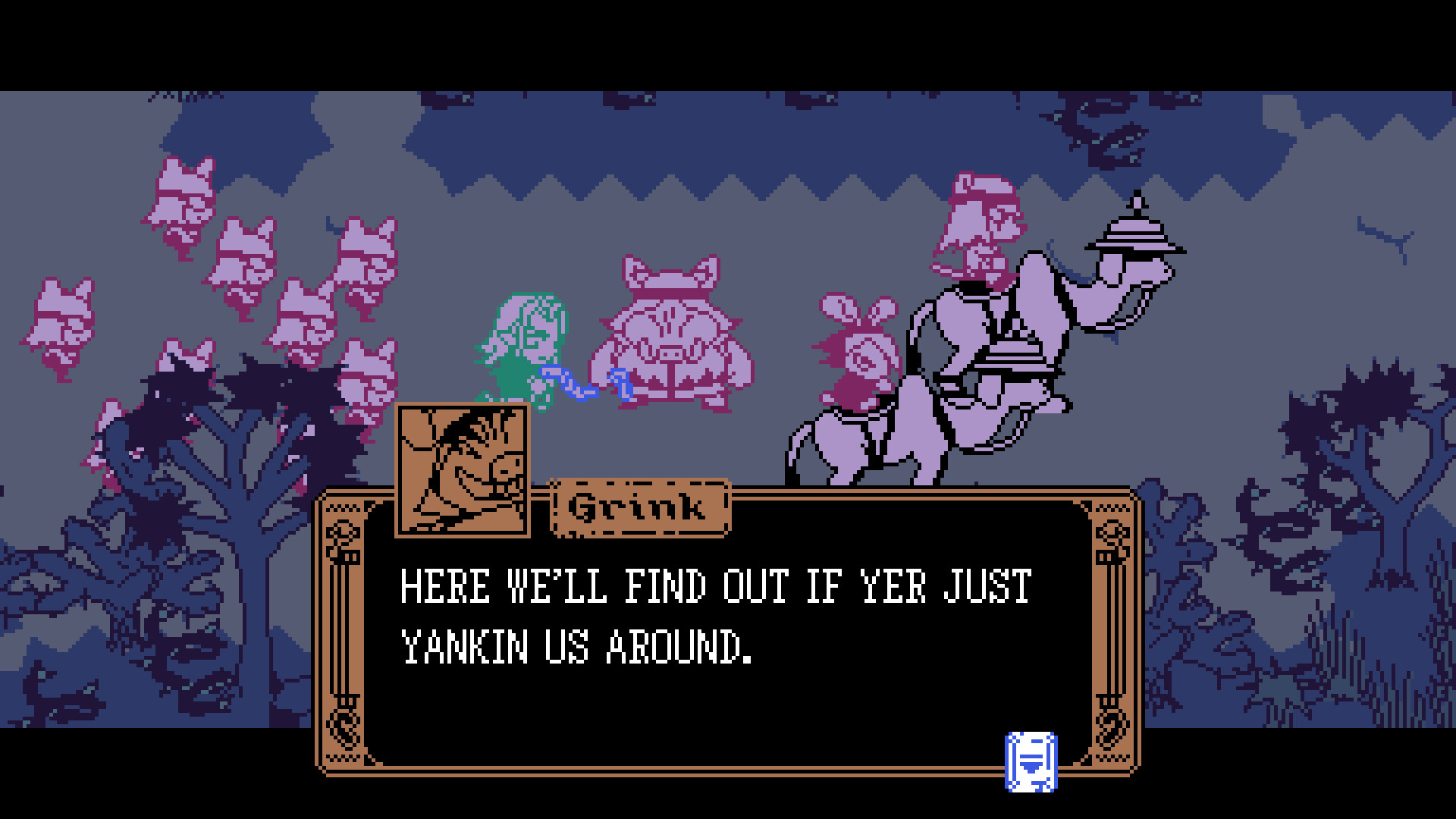 HIEROSAGA: Overture screenshot 3, depicting a cutscene in the story mode